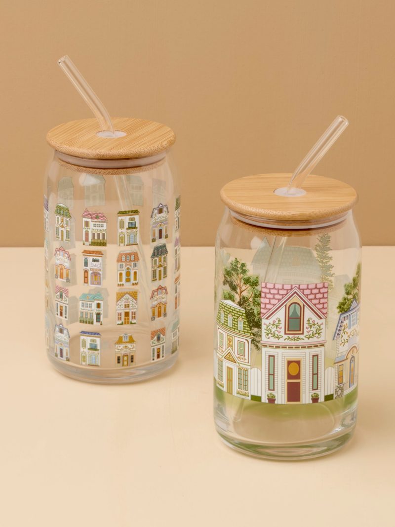 Lenox Spice Village Can Cooler Glasses, Set of 2