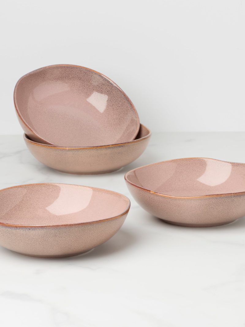 Organic Shades Clay Pasta Bowls, Set of 4